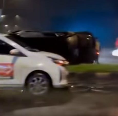 Detik-detik Hyundai Palisade Terguling di Tol Jagorawi Km 43, Ini Penyebabnya
