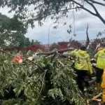 Diterjang Angin Kencang, Stadion Pakansari Porak-poranda : Satu Orang Luka