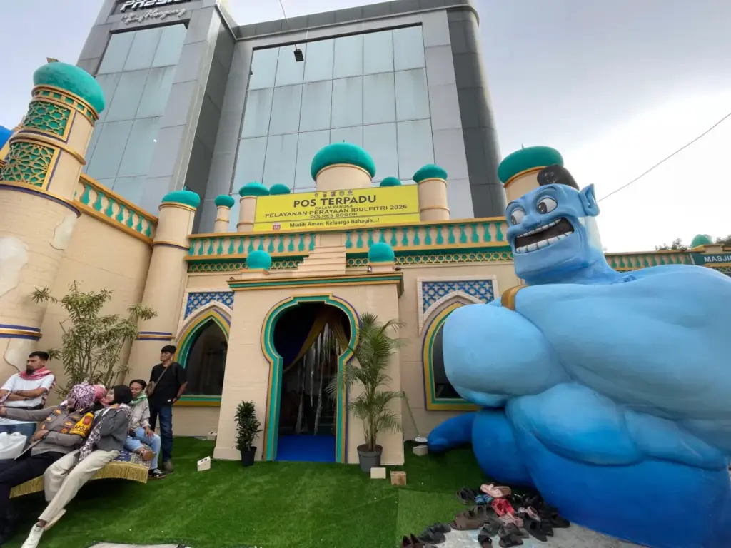 Pos Mudik Tema Aladin Hadir di Simpang Gadog, Pemudik Bisa Istirahat dan Periksa Kesehatan