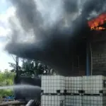 Kabel listrik Ketarik Beko Picu Kebakaran Pabrik Kasur di Gunung Sindur