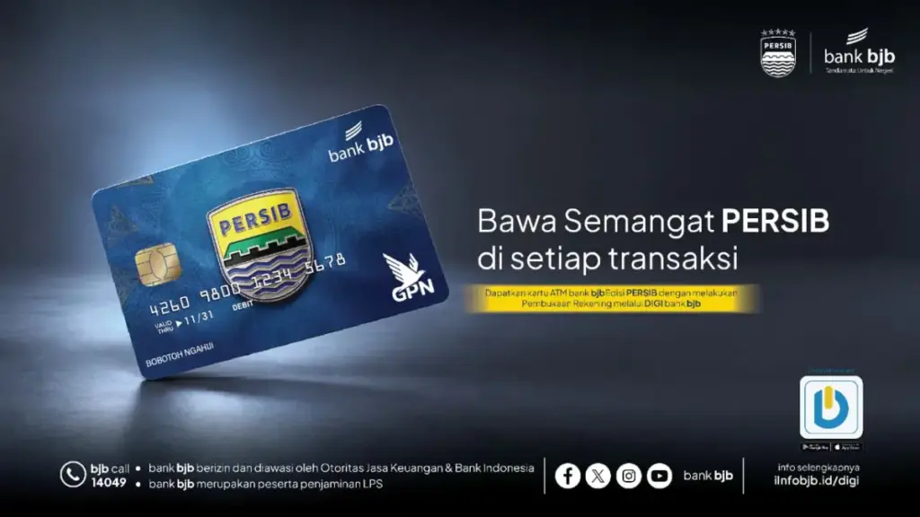 bank bjb Hadirkan Kartu ATM bank bjb Edisi PERSIB, Buka Rekening Kini Makin Mudah lewat DIGI bank bjb