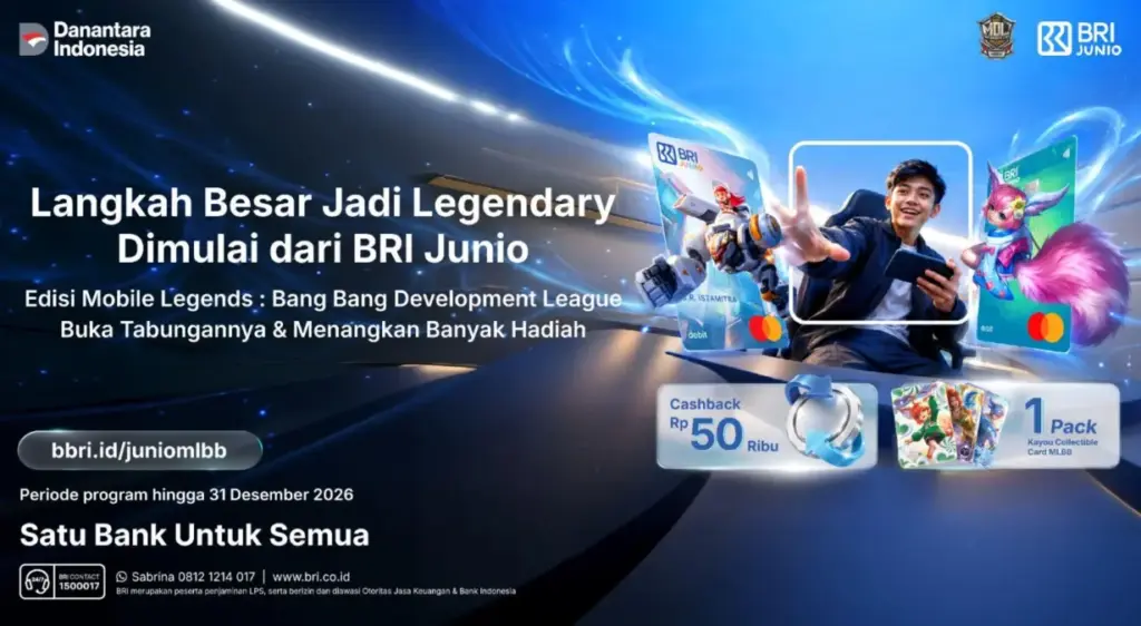BRI Junio Gandeng Mobile Legends: Bang Bang, Kartu Debit Edisi Khusus dan Beragam Benefit bagi Nasabah